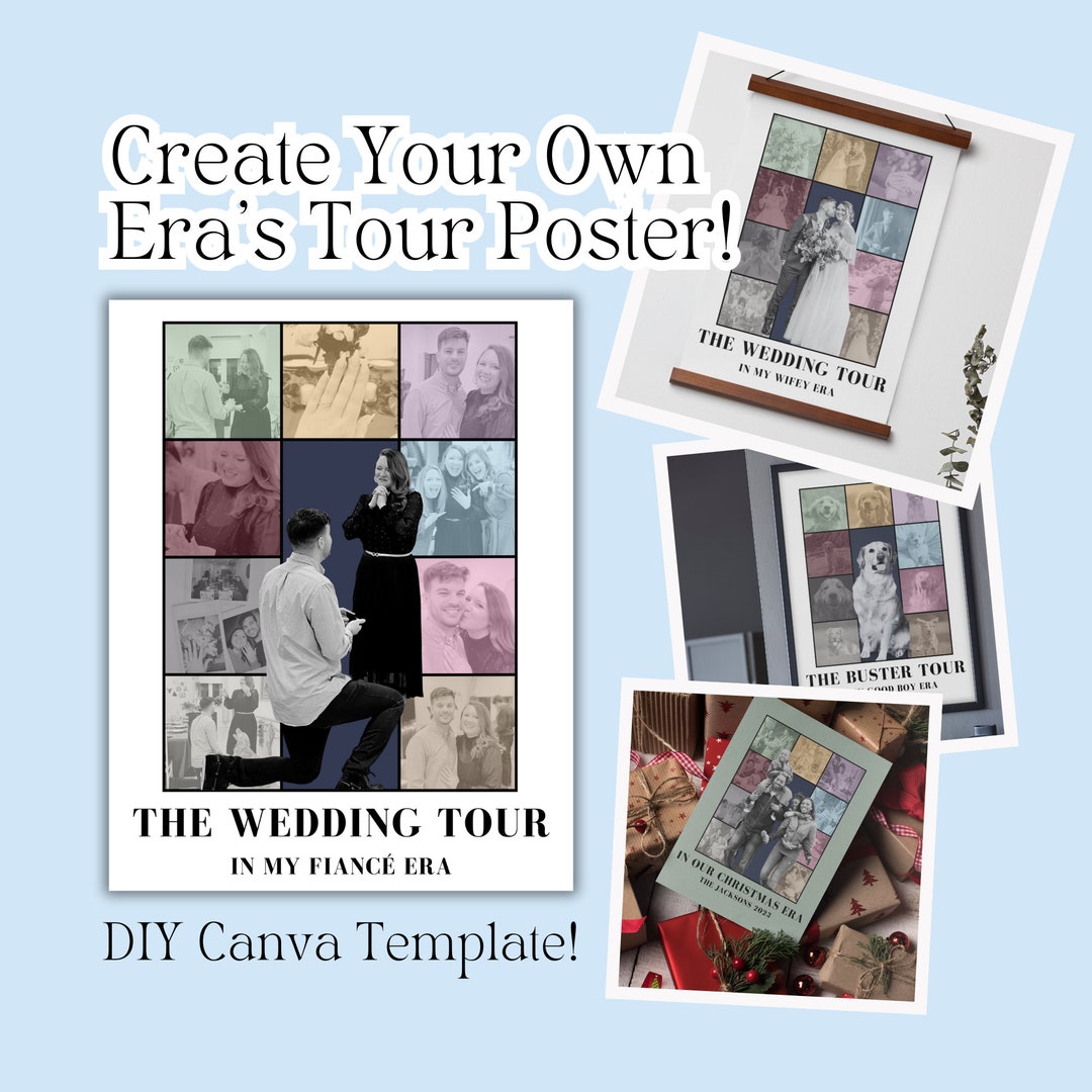 Custom Eras Tour Poster Template DIY Edit in Canva Use Your Own Photos ...