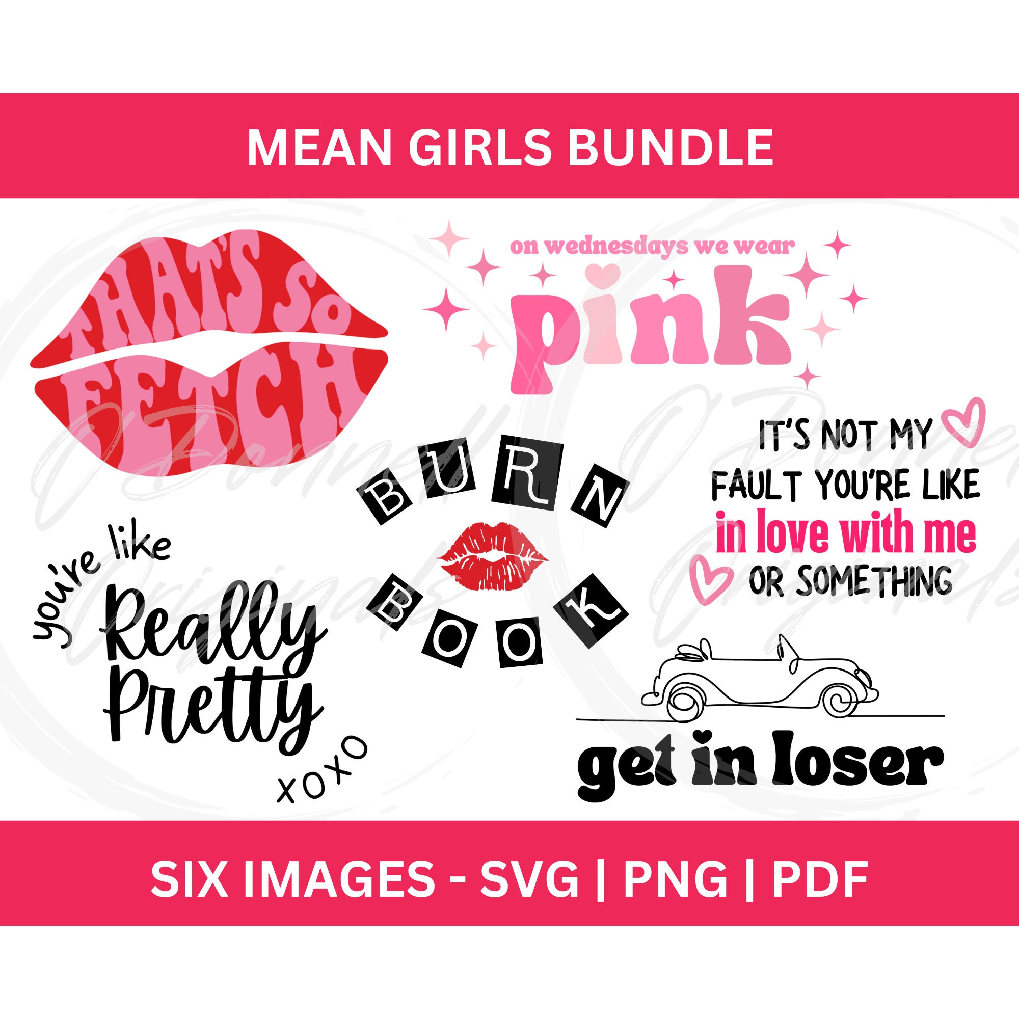Mean Girls Mini Pack / Mean Girls Stickers / Burn Book / October 3rd / So  Fetch / Mean Girls Party / You Go Glen Coco / Jingle Bell Rock