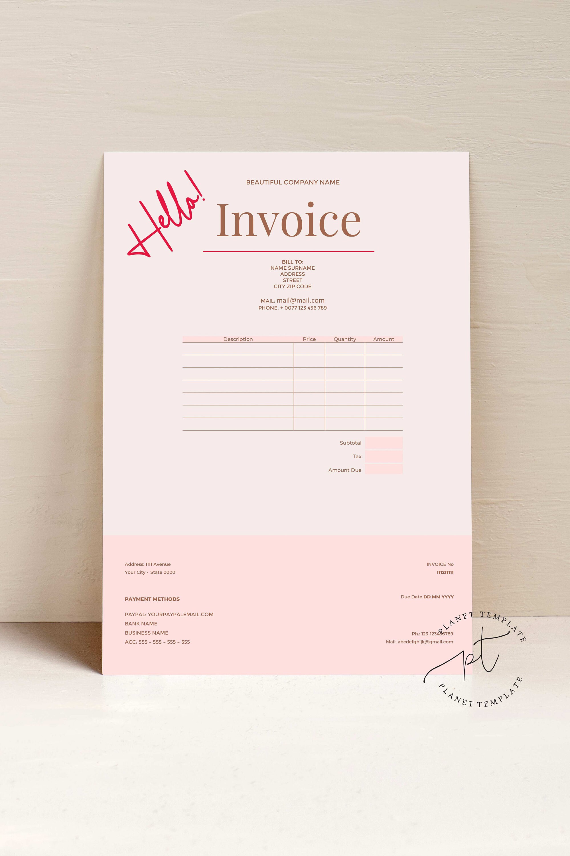 Free pretty girly templates for invoices - mobfert