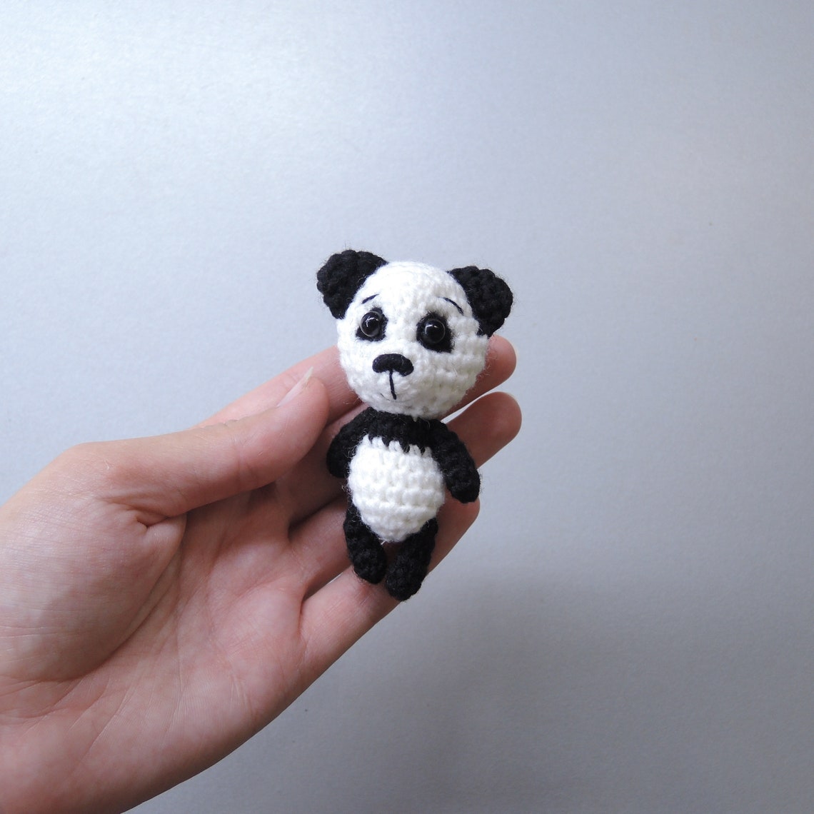 Crochet Keychain Amigurumi Animal Panda on Keys Bag Etsy