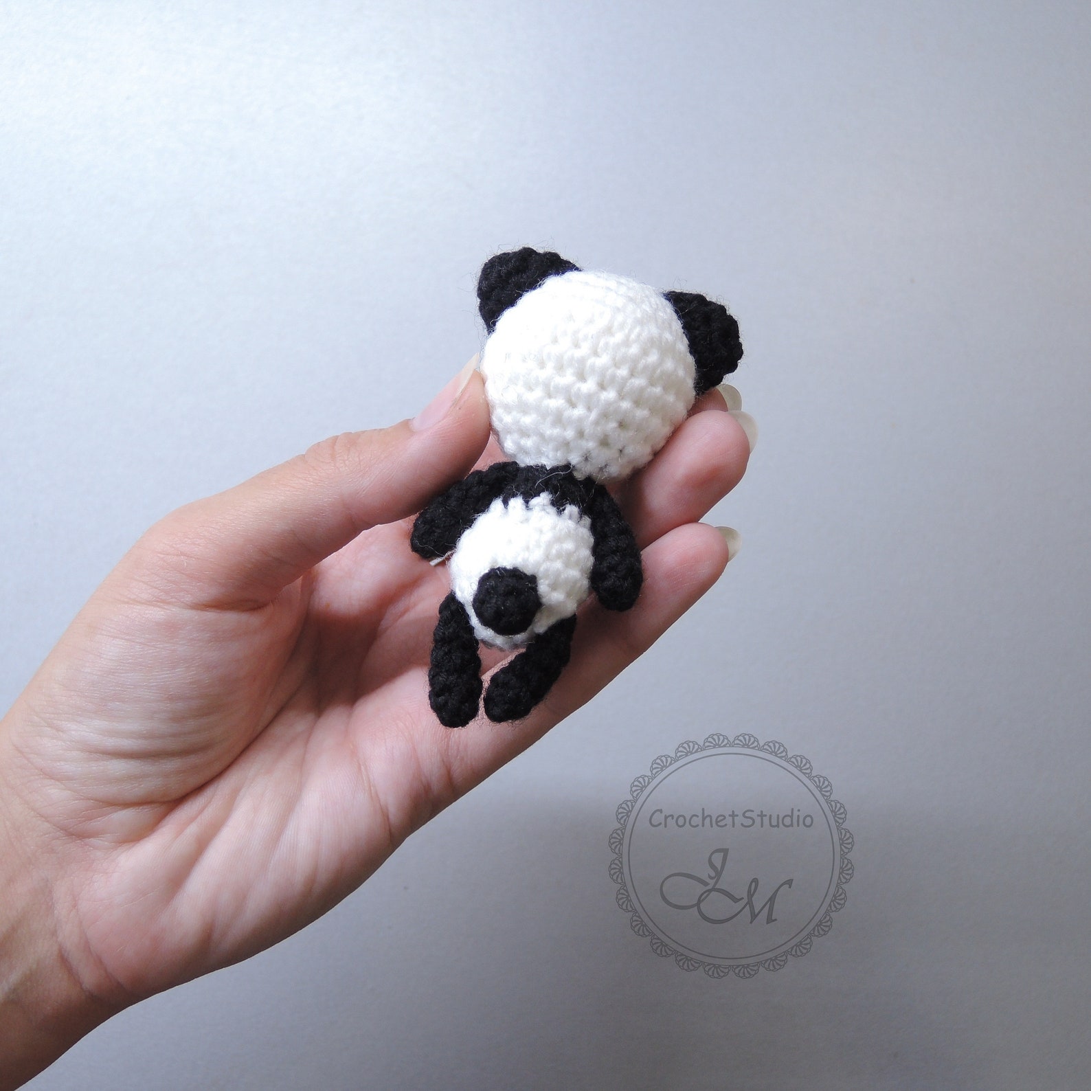 Crochet Keychain Amigurumi Animal Panda on Keys Bag Etsy