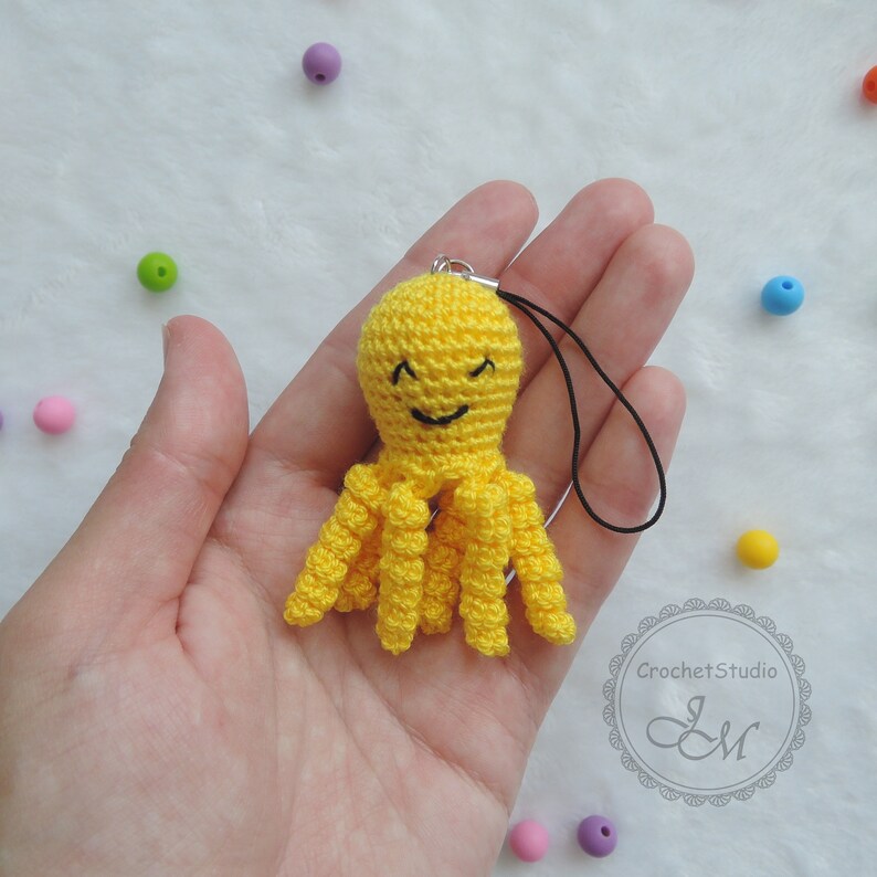Crochet Keyring Octopus Octopus Keychain Keychain Amigurumi Etsy