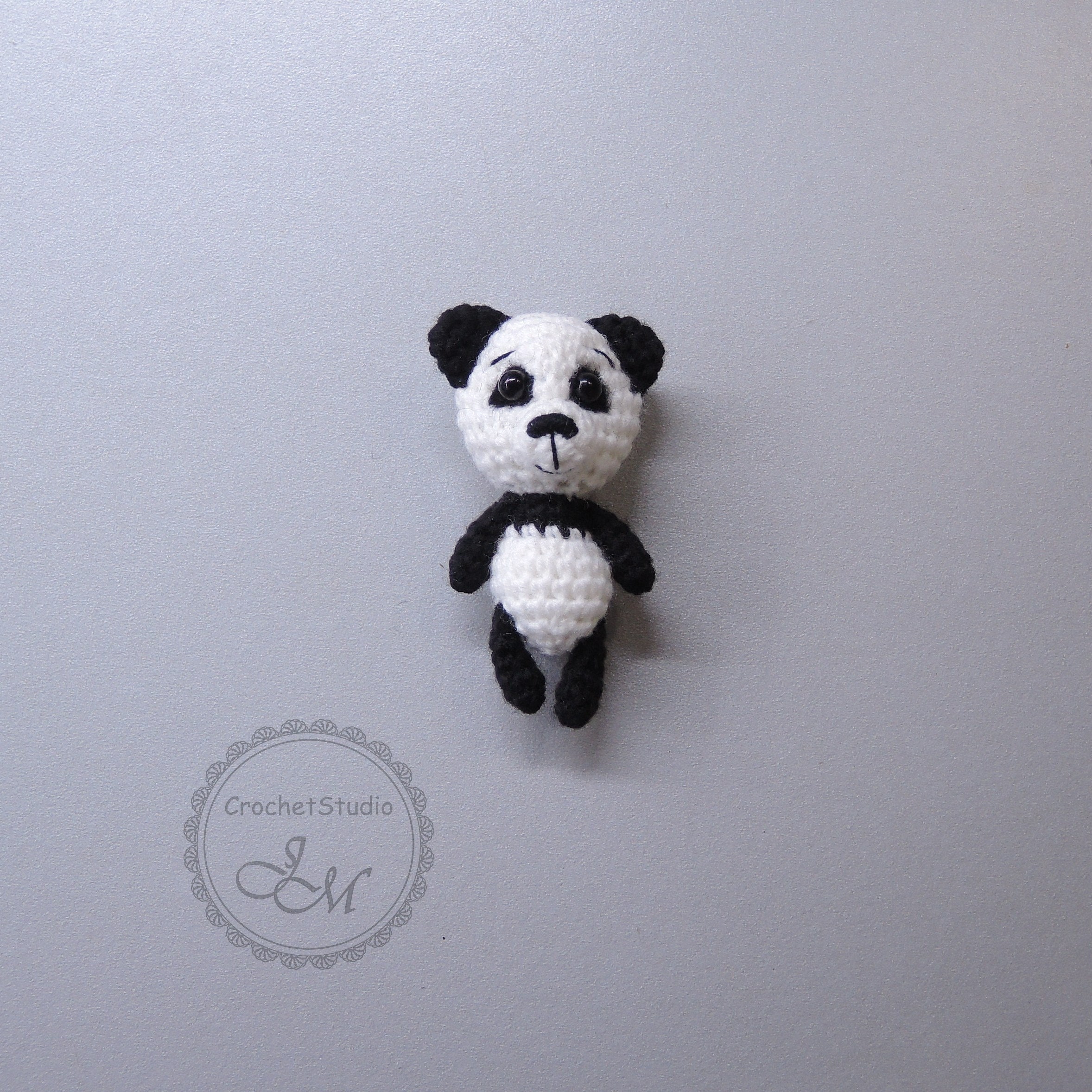 Crochet Keychain Amigurumi Animal Panda on Keys Bag Etsy