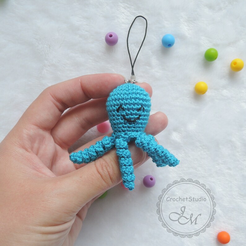 Crochet Keyring Octopus Octopus Keychain Keychain Amigurumi Etsy