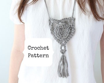 Crochet Necklace Pattern, Easy Crochet Necklace, Crochet Boho Necklace Pattern, Crochet Necklace for Women, Crochet Jewelry Pattern