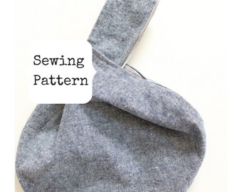 Sewing Patterns, knot bag pattern, Japanese knot bag pattern, bag sewing pattern, bag pattern