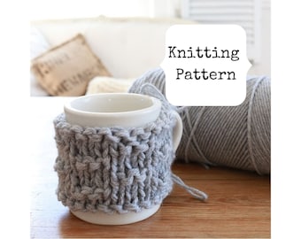 Mug Cozy, knitting pattern, tea cozy, pdf pattern