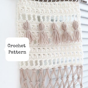 Boho Book Nook Crochet Pattern, Crochet Wall Hanging Pattern, Crochet  Hanging Basket, Wall Basket Pattern, Mail Holder, Magazine Holder 