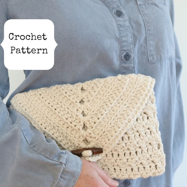 Patrón de bolso clutch de crochet, patrón de bolso clutch de crochet, patrón de bolso clutch de crochet, patrón de bolso clutch, patrón de bolso tipo sobre de crochet