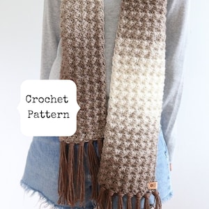 Crochet Scarf Pattern for Women, Fall Crochet Scarf Pattern, Chunky Crochet Scarf Pattern, Scarf Crochet Pattern, crochet scarf pattern pdf