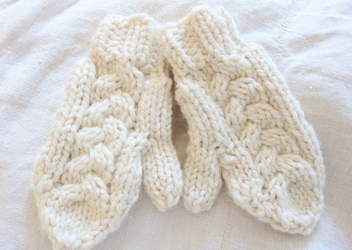 Mittens Knitting Pattern, Knit Pattern for Mittens, Cable Mittens ...