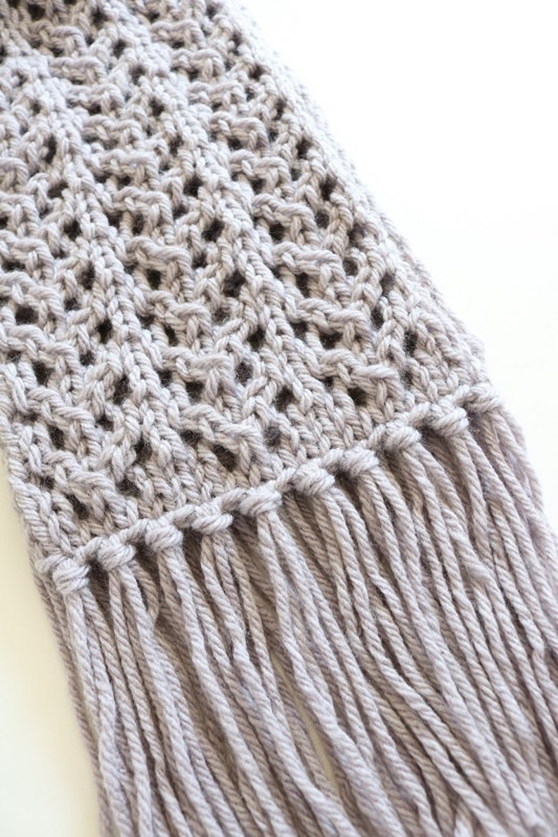 Scarf Knitting Pattern, Knit Scarf Pattern, Bulky Scarf Pattern, Lace Scarf Pattern, Bulky Lace Scarf Pattern image 7