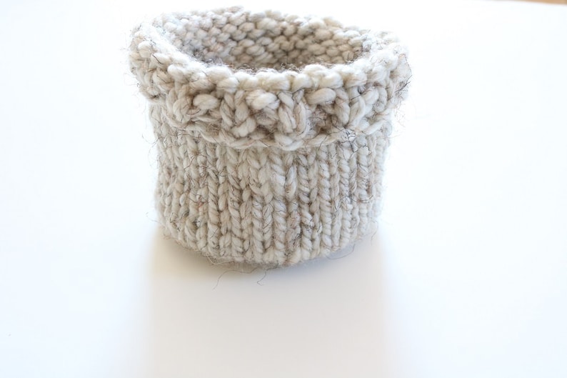 Knit Basket Pattern, Knitting Pattern for Basket, Knit Bulky Basket, Basket Pattern, Chunky Knit Basket, Knit Storage image 5