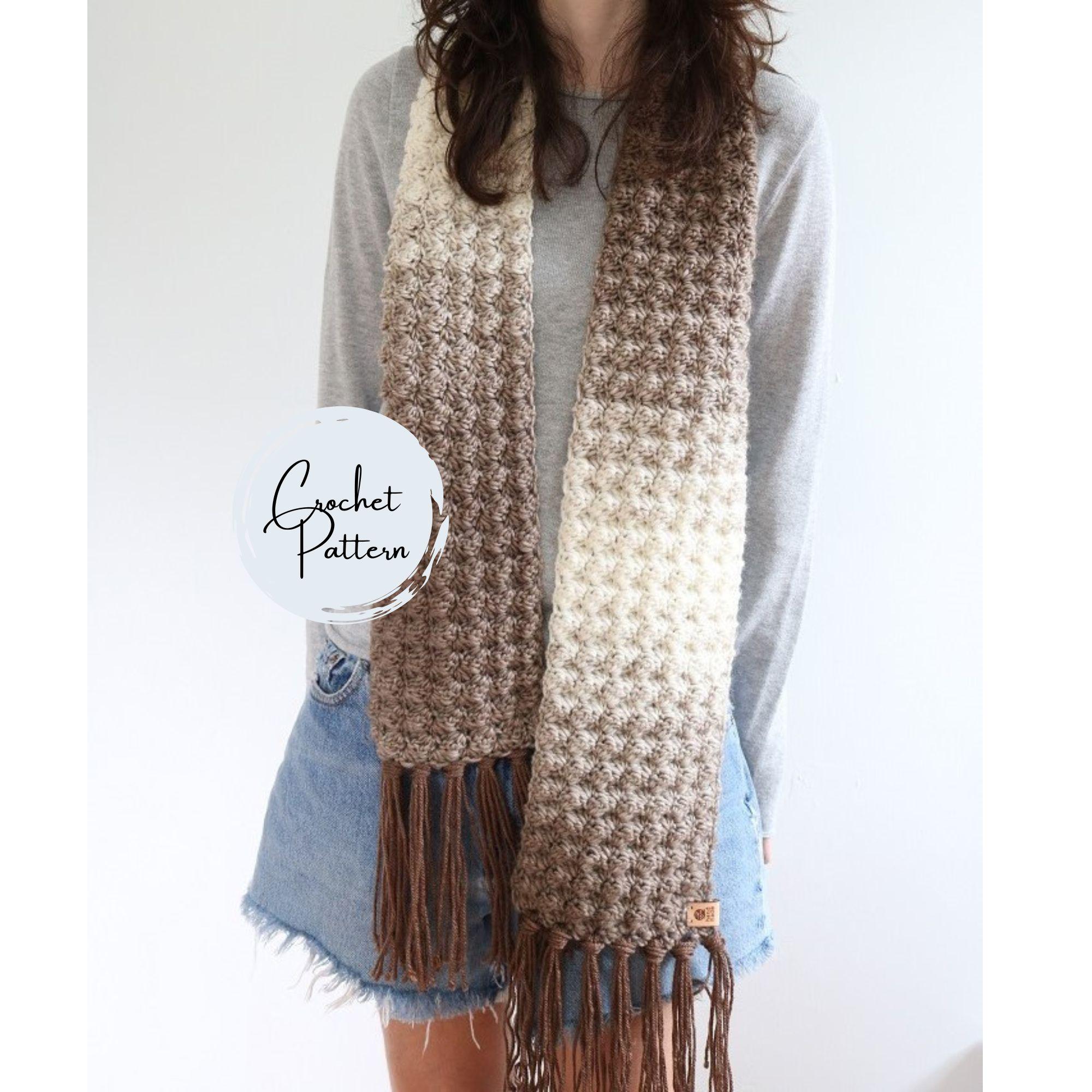 Crochet Scarf Pattern for Women, Fall Crochet Scarf Pattern, Chunky Crochet Scarf Pattern, Scarf Crochet Pattern, crochet scarf pattern pdf