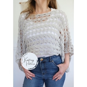 Lace Shrug Knitting Pattern - Elegant Knit Shrug PDF, Lightweight Layering Wrap, Pattern Instant Download