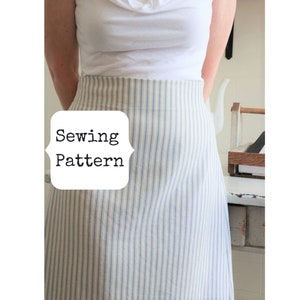 Farmhouse Skirt Sewing Pattern, sewing pattern, Skirt sewing pattern