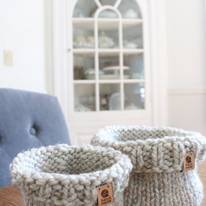 Knit Basket Pattern, Knitting Pattern for Basket, Knit Bulky Basket, Basket Pattern, Chunky Knit Basket, Knit Storage image 4