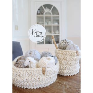 Knit Basket Patterns: Nesting Baskets, Knit Storage Ideas for Home Organization & Décor