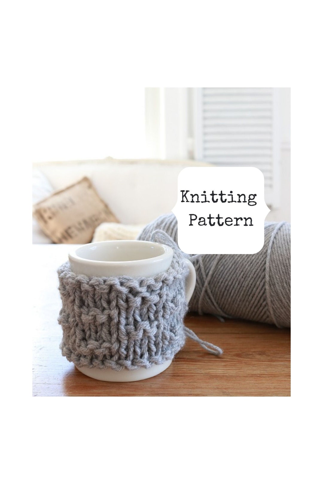 Mug Cozy, Knitting Pattern, Tea Cozy, Pdf Pattern Etsy