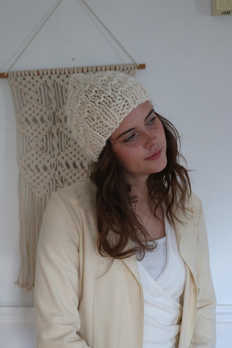 Knit Hat Pattern for Beginners | Easy Beanie Knit Pattern | Quick & Fun Project for Cozy Winter Wear image 4