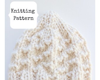 Knit Hat Pattern for Beginners | Easy Beanie Knit Pattern | Quick & Fun Project for Cozy Winter Wear