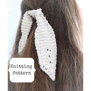 Hair Tie Knitting Pattern, Knit Hair Tie Pattern, Hair Tie Pattern, Hair Accessory Pattern, Hair Accessory