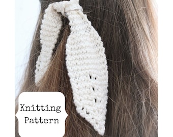 Hair Tie Knitting Pattern, Knit Hair Tie Pattern, Hair Tie Pattern, Hair Accessory Pattern, Hair Accessory