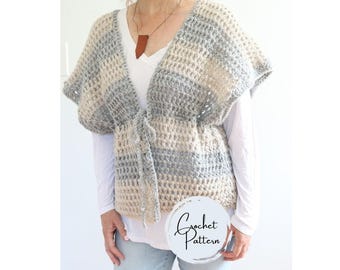 Crochet Kimono Pattern: Easy Women&#39;s Cardigan Pattern, DIY Crochet Design for Beginners & Fashion Lovers