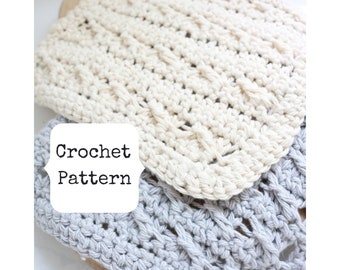 Crochet Dishcloth Pattern, Crochet Trivet Pattern, Kitchen Dishcloth Pattern, Crochet Potholder Pattern, Crochet Farmhouse Kitchen