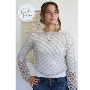 Häkeltop-Anleitung für ein sommerliches, einfaches Häkeltop für Anfänger – ideal für Frühlingspullover und Strand-Look.
