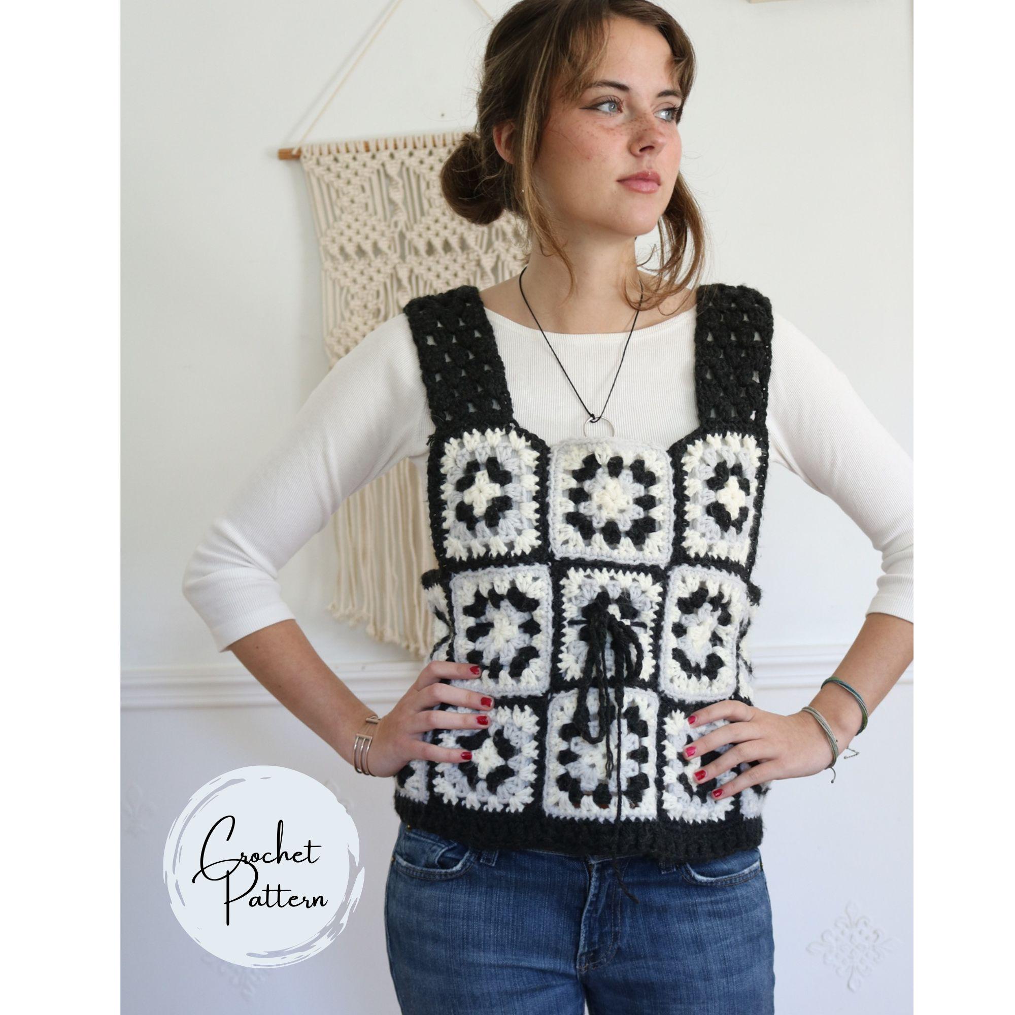 39 Granny Square Vest Crochet Patterns for Retro Layers, Boho Vests, and Handmade Gifts 31 Granny Square Vest Pattern for Women Easy Crochet Sweater