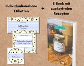 Zuckerfreie Weihnachten E-Book mit individualisierteren Etiketten zum Ausdrucken