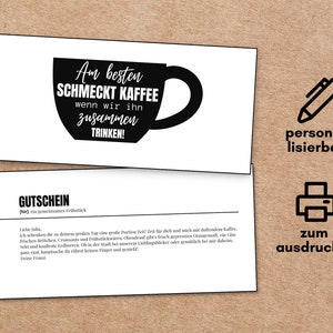 Frühstücken Gutschein zum individualisieren und ausdrucken
