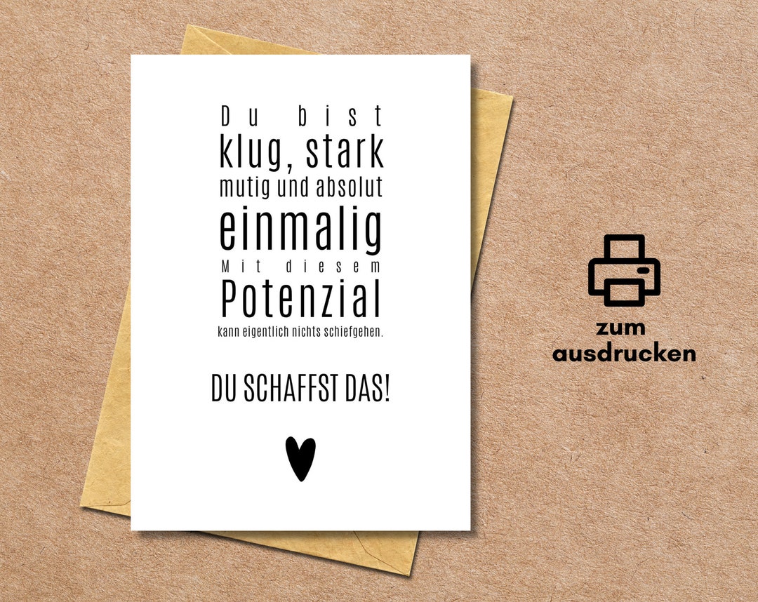 Du Schaffst Das Sprüche Prüfung