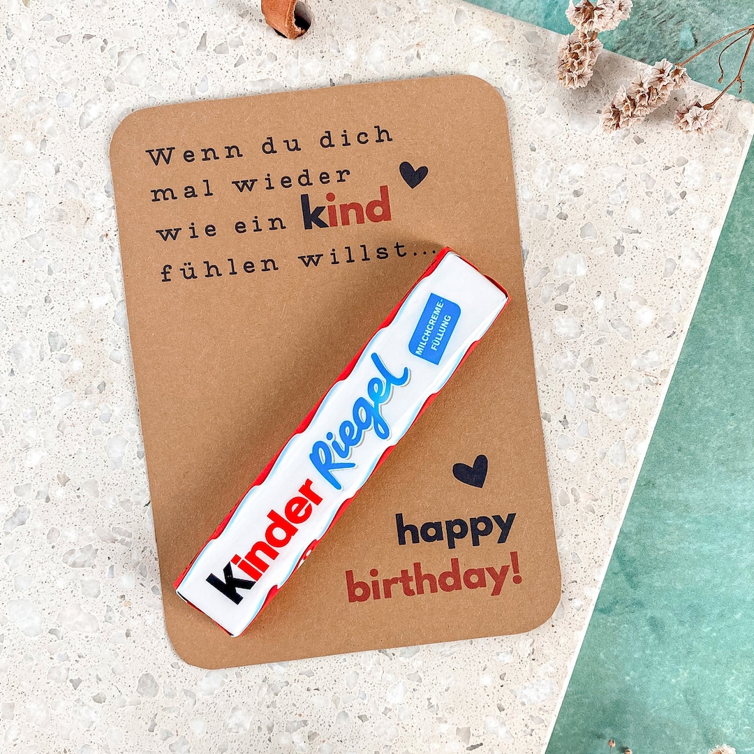Lustige Geburtstagskarte Mit Kinderriegel Zum Ausdrucken Etsy