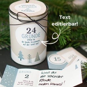 Adventskalender Lieblingsmensch Druckvorlage mit kleinen Botschaften