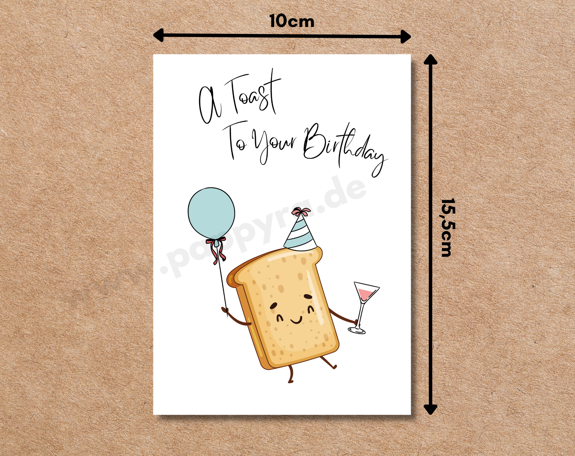 Lustige Geburtstagskarte mit Spruch Toast Birthday zum Etsy México