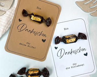Dankeskarte personalisierbare Druckvorlage - Riesen Dankeschön