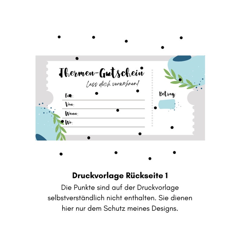 Therme Gutschein Druckvorlage, Personalisierbare Vorlage für Wellness & Entspannung, Erlebnis-Gutschein, Druckvorlage Geschenkidee, PDF, image 4