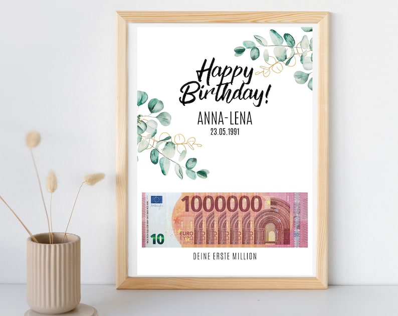 Geburtstag Deine erste Million Geldgeschenk zum Ausdrucken und Etsy Schweiz Geburtstag Deine erste Million Geldgeschenk zum Ausdrucken und Etsy Schweiz
