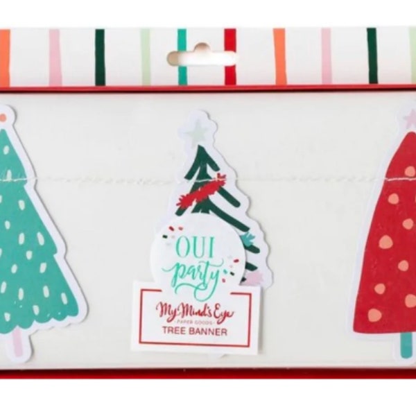 Christmas Tree Banner | Merry and Bright Christmas Banner