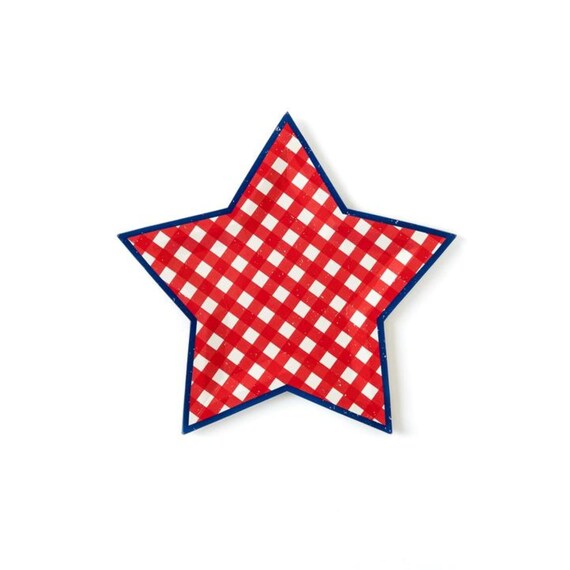 Red white and blue paper clearance plates