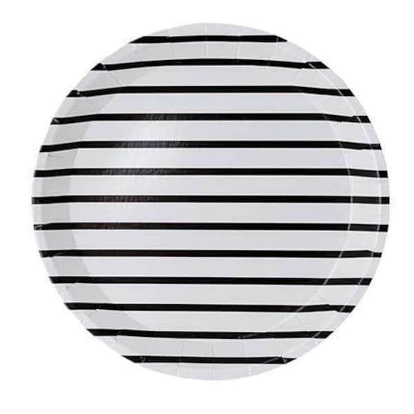 Black and White Paper Plates Etsy