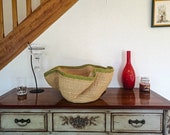 Wavy Bolga straw basket