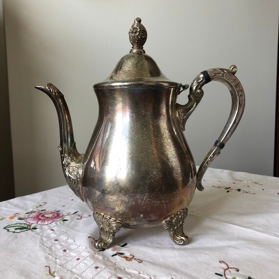 Vintage Ornate Silver Plated Coffee Pot 