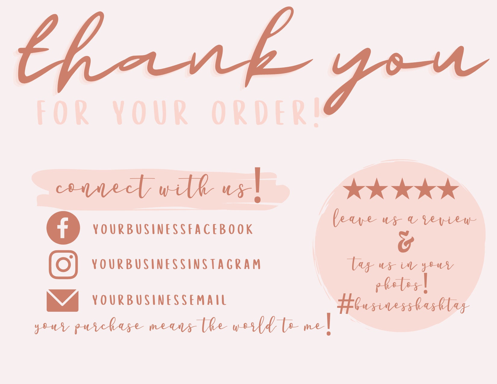 INSTANT DOWNLOAD thank you card/ Editable and Printable Thank | Etsy