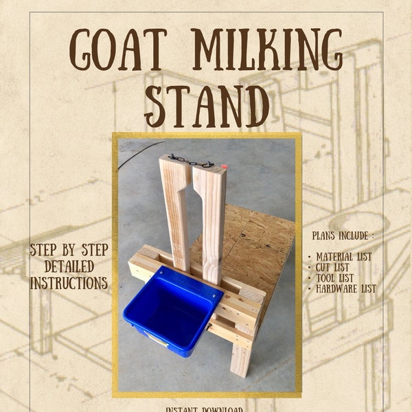 Goat milking stand, Goat plans, Goat Stanchion, Easy DIY, woodworking plans, milking platform for goats.