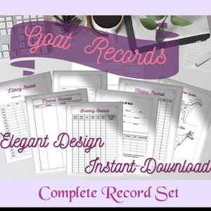 Goat Record Keeping Planner: Herd Health & Breeding Logs (PDF Download)