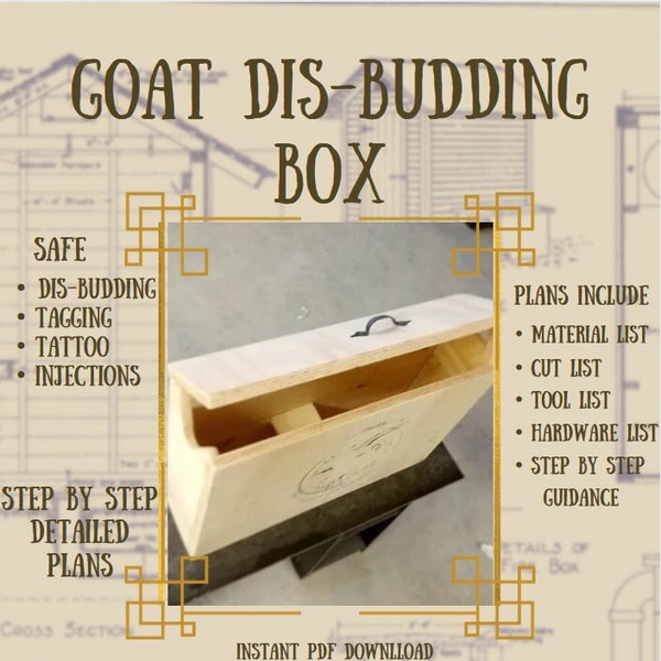 Buddy Box" Goat Kid Ontluiken, tatoeëren, medicijnen geven en taggen. Deze box creëert een veiligere omgeving voor het werken met geitenbaby's.