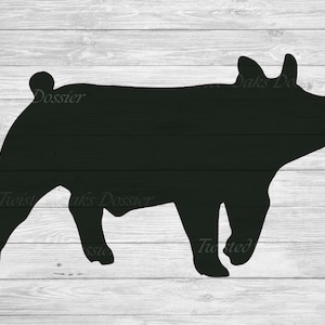 Porcs d'exposition, porcs de marché, porcs 4H et FFA | NOUVEAU 2024 | Téléchargements numériques | PNG, fichiers Svg | Silhouette détaillée pour cri-cut, cnc et t-shirts.